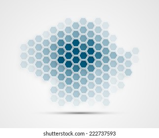 Abstract vector background. Futuristic technology style. Elegant background for business tech presentations.