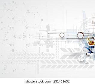 Abstract vector background. Futuristic technology style. Elegant background for business tech presentations.