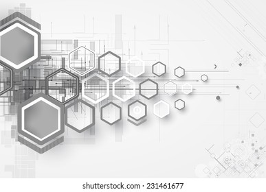 Abstract vector background. Futuristic technology style. Elegant background for business tech presentations.