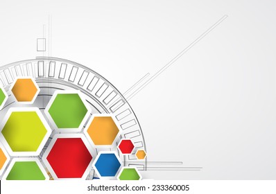 Abstract vector background. Futuristic technology style. Elegant background for business tech presentations.
