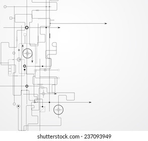 Abstract vector background. Futuristic technology style. Elegant background for business tech presentations.