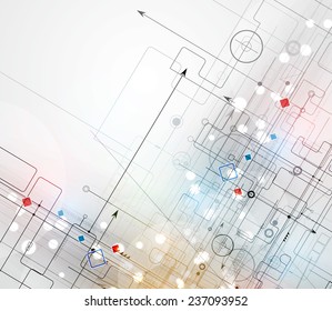 Abstract vector background. Futuristic technology style. Elegant background for business tech presentations.