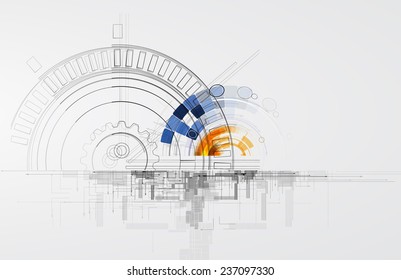 Abstract vector background. Futuristic technology style. Elegant background for business tech presentations.