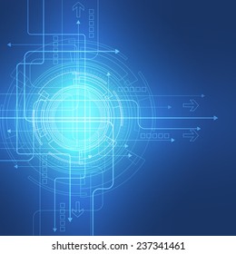 Abstract vector background. Futuristic technology style.