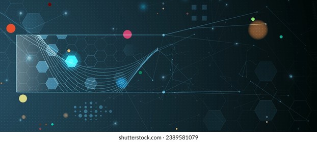 Abstract vector background. Futuristic technology style. Elegant background for business tech presentations. Handmade vector.