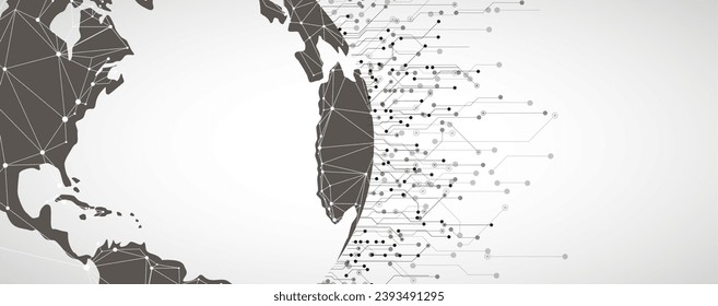 Abstract vector background. Futuristic technology style. Elegant background for business tech presentations. Handmade art.