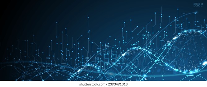 Abstract vector background. Futuristic technology style. Elegant background for business tech presentations. Handmade art.