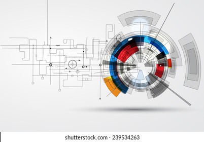 Abstract vector background. Futuristic technology style. Elegant background for business tech presentations.