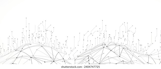 Resumen del fondo vectorial. Estilo de tecnología futurista. Un entorno elegante para presentaciones de tecnología empresarial. Vector hecho a mano