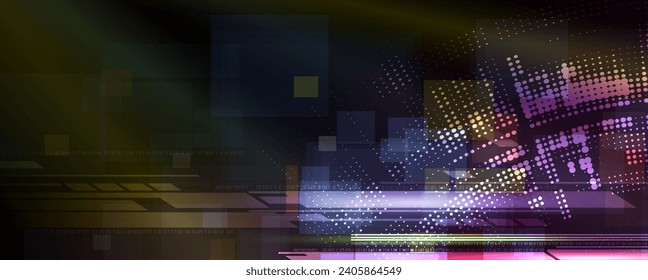 Resumen del fondo vectorial. Estilo de tecnología futurista. Un entorno elegante para presentaciones de tecnología empresarial. Arte vectorial.