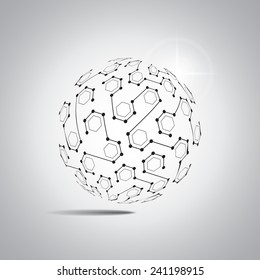 Abstract vector background. Futuristic technology style. Elegant background for business tech presentations.