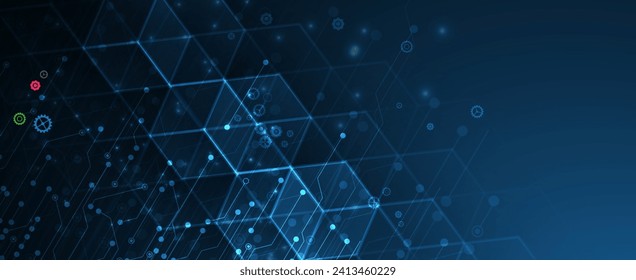 Abstract vector background. Futuristic technology style. Elegant background for business tech presentations. Vector Art.