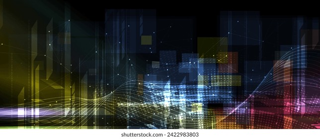 Abstract vector background. Futuristic technology style. Elegant background for business tech presentations. Vector Art.