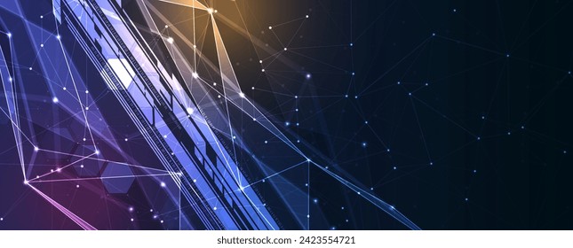 Abstract vector background. Futuristic technology style. Elegant background for business tech presentations. Vector Art.