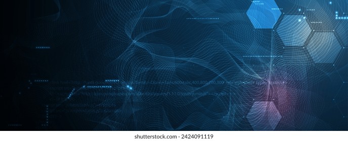 Abstract vector background. Futuristic technology style. Elegant background for business tech presentations. Vector Art.