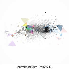 Abstract vector background. Futuristic technology style. Elegant background for business tech presentations.