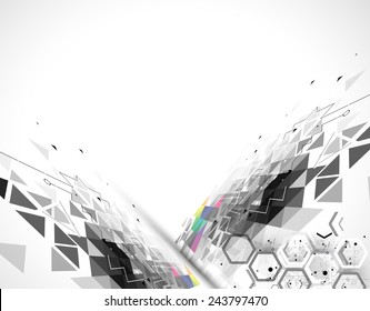 Abstract vector background. Futuristic technology style. Elegant background for business tech presentations.