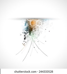 Abstract vector background. Futuristic technology style. Elegant background for business tech presentations.