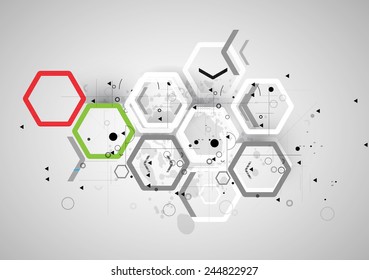 Abstract vector background. Futuristic technology style. Elegant background for business tech presentations.