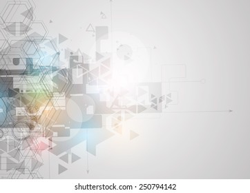 Abstract vector background. Futuristic technology style. Elegant background for business tech presentations.