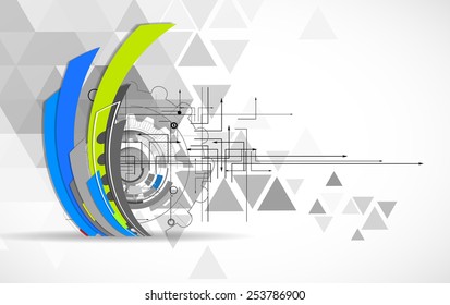 Abstract vector background. Futuristic technology style. Elegant background for business tech presentations.
