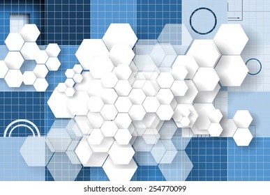 Abstract vector background. Futuristic technology style. Elegant background for business tech presentations.