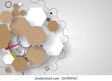 Abstract vector background. Futuristic technology style. Elegant background for business tech presentations.