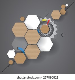 Abstract vector background. Futuristic technology style. Elegant background for business tech presentations.