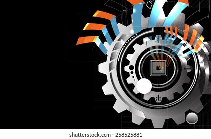 Abstract vector background. Futuristic technology style. Elegant background for business tech presentations.
