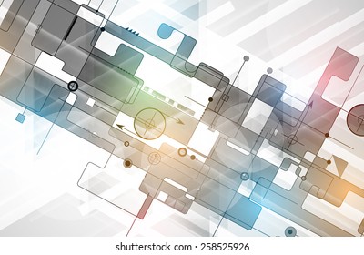 Abstract vector background. Futuristic technology style. Elegant background for business tech presentations.