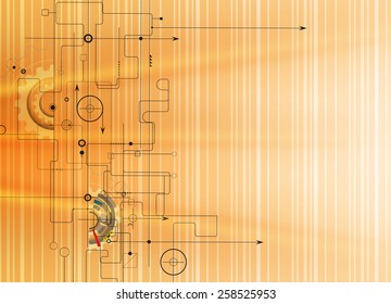 Abstract vector background. Futuristic technology style. Elegant background for business tech presentations.
