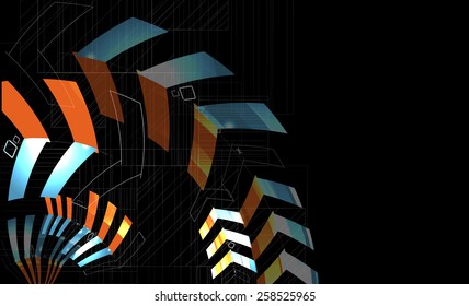 Abstract vector background. Futuristic technology style. Elegant background for business tech presentations.