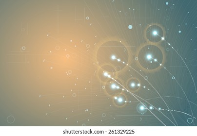 Abstract vector background. Futuristic technology style. Elegant background for business tech presentations.