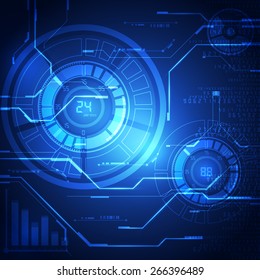 Abstract vector background. Futuristic technology style.