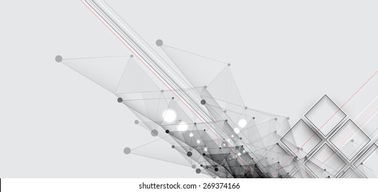 Abstract vector background. Futuristic technology style. Elegant background for business tech presentations.