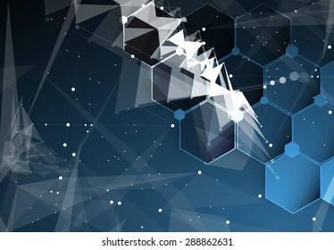 Abstract vector background. Futuristic technology style. Elegant background for business tech presentations.