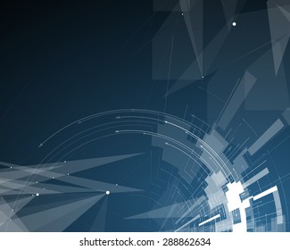 Abstract vector background. Futuristic technology style. Elegant background for business tech presentations.