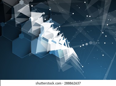 Abstract vector background. Futuristic technology style. Elegant background for business tech presentations.