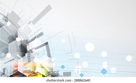 Abstract vector background. Futuristic technology style. Elegant background for business tech presentations.
