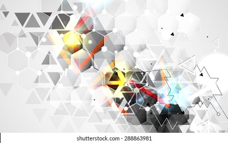 Abstract vector background. Futuristic technology style. Elegant background for business tech presentations.