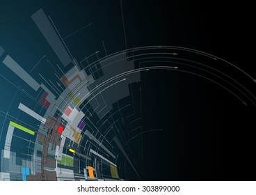 Abstract vector background. Futuristic technology style. Elegant background for business tech presentations.