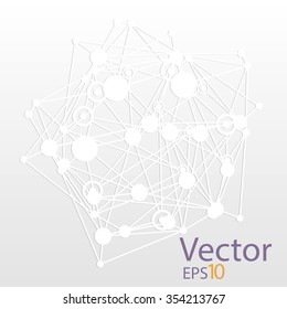 Abstract vector background. Futuristic technology style. Elegant background for business tech presentations. White.