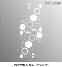 Abstract vector background. Futuristic technology style. Elegant background for business tech presentations.
