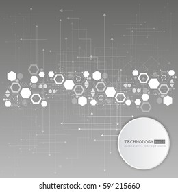 Abstract vector background. Futuristic technology style. Elegant background for business tech presentations.