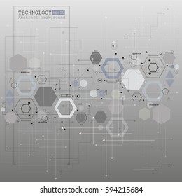 Abstract vector background. Futuristic technology style. Elegant background for business tech presentations.