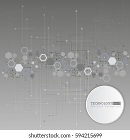 Abstract vector background. Futuristic technology style. Elegant background for business tech presentations.