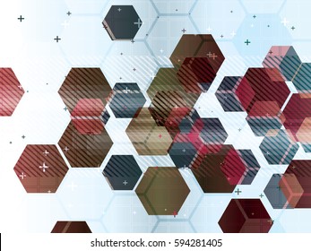 Abstract vector background with futuristic technology shapes in creative illustration.