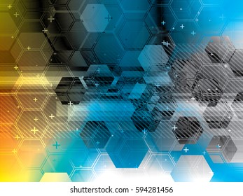 Abstract vector background with futuristic technology shapes in creative illustration.