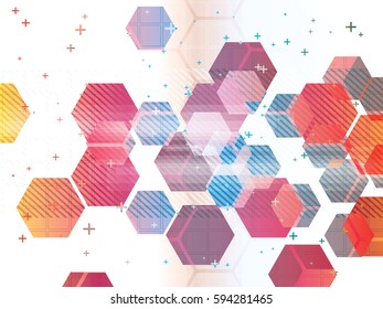 Abstract vector background with futuristic technology shapes in creative illustration.