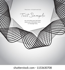 Abstract vector background, futuristic wavy